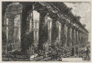 Temple of Neptune at Paestum, Seen from the Side and Drawn on a Larger Scale than in the First Plate, from Different Views of Paestum by Giovanni Battista Piranesi