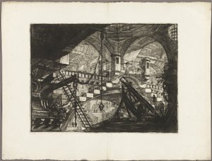 The Arch with a Shell Ornament, plate 11 from Imaginary Prisons by Giovanni Battista Piranesi