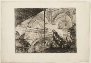 The Arch with a Shell Ornament, plate 11 from Imaginary Prisons by Giovanni Battista Piranesi