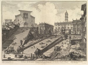 The Capitol and the steps of S. Maria in Aracoeli by Giovanni Battista Piranesi