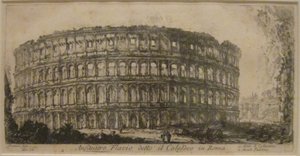 The Flavian Amphitheater from Views of Rome by Piranesi, Etching, Honolulu Museum of Art by Giovanni-Battista Piranesi