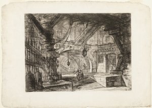The Pier with Chains, plate 16 from Imaginary Prisons by Giovanni Battista Piranesi