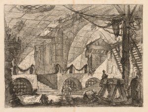 The Prisons: An Arched Chamber with Posts and Chains by Giovanni Battista Piranesi