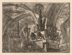 The Prisons: Round Arches Springing from a Square Column, 1745-1750