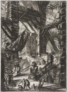 The Staircase with Trophies by Giovanni Battista Piranesi