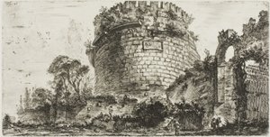 Tomb of Caecilia Metella called Capo di Bove [Ox Head], plate twenty from Some Views of Triumphal Arches and other monuments