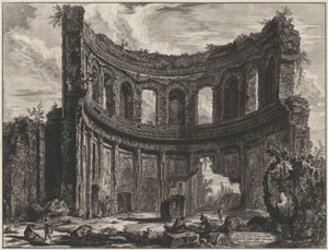 Remains of the So-called Temple of Apollo in the Villa Hadrian near Tivoli (from: Vedute di Roma) by Giovanni Battista Piranesi
