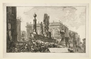 View of the Campidoglio, from the side, from Vedute di Roma by Giovanni Battista Piranesi