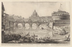 View of the Bridge and Castle Sant