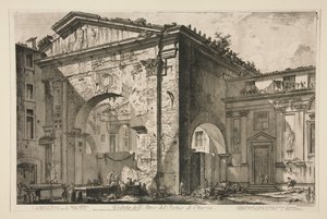 View of the Atrium of the Portico of Octavia, from Vedute di Roma by Giovanni Battista Piranesi