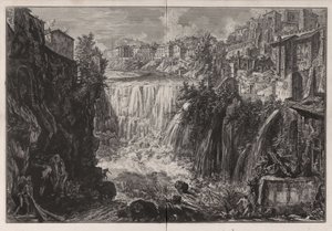 View of the Waterfall of Tivoli, from Views of Rome by Giovanni Battista Piranesi