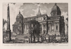 View of the Rear Façade of the Basilica of Santa Maria Maggiore, from Vedute di Roma (Views of Rome) by Giovanni Battista Piranesi