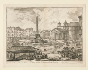 View of the Piazza della Rotonda, from Vedute di Roma by Giovanni Battista Piranesi