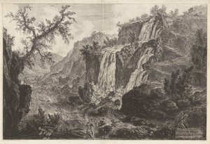 View of Small Waterfalls at Tivoli, from Views of Rome by Giovanni Battista Piranesi