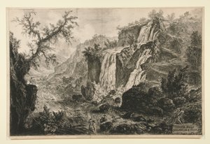 View of the Small Waterfalls at Tivoli, from Views of Rome by Giovanni Battista Piranesi
