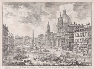 View of Piazza Navona Above the Ruins of the Circus of Domitian, from Views of Rome