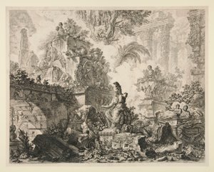 Views of Rome: Frontispiece with Statue of Minerva by Giovanni Battista Piranesi