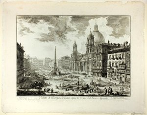 View of Piazza Navona above the ruins of the Circus of Domitian, from Views of Rome