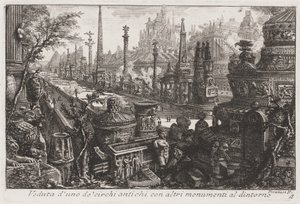 View of an Old Circus with Other Monuments Inside (detail) by Giovanni Battista Piranesi