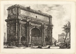 View of the Arch of Septimius Severus, from Views of Rome by Giovanni Battista Piranesi