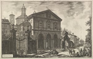 View of the Basilica of San Sebastiano fuori delle mura [St. Sebastian outside the Walls] on the Appian Way, from Roman Views by Giovanni Battista Piranesi