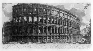 View of the Colosseum in Rome. Drawing by Giovanni Piranesi (known as Piranese) (1720-1778). 1756