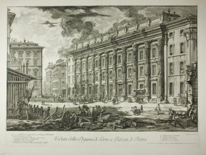 View of the Customs House in Piazza di Pietra, from Views of Rome by Giovanni Battista Piranesi