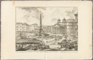 View of the Piazza della Rotonda, from Views of Rome by Giovanni Battista Piranesi