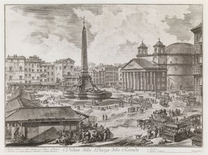 View of the Piazza della Rotonda, from the series Vedute di Roma by Giovanni Battista Piranesi