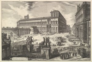 View of the Piazza di Monte Cavallo, from Vedute di Roma Roman Views by Giovanni Battista Piranesi