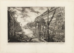 View of the Port of Ripa Grande, from Views of Rome by Giovanni Battista Piranesi