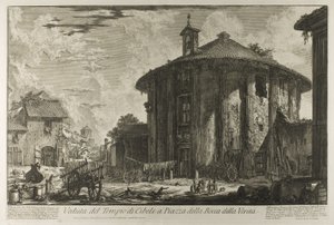 View of the Temple of Cybele in the Piazza of the Bocca della Verità, from Views of Rome by Giovanni Battista Piranesi
