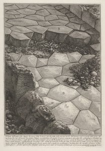 View of the stone pavement of the Appian Way (Veduta dell