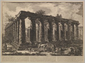 View Showing the Remains of a Large Enclosure of Columns by Giovanni Battista Piranesi