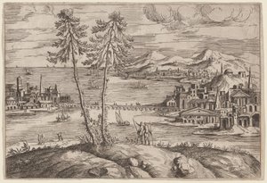 Landscape with Two Trees by Giovanni Battista Pittoni