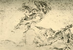 Angels Playing Musical Instruments by Giovanni Battista Tiepolo