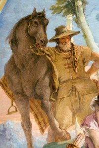 Peasant from Angelica Coming to the Aid of the Wounded Medoro (detail) by Giovanni Battista Tiepolo