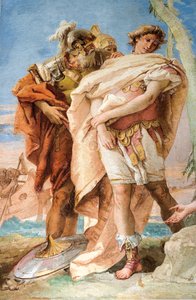 (detail) Rinaldo, from Rinaldo Abandoning Armida, from the Room of Jerusalem Delivered in the Palazzina, 1757