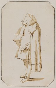 Caricature of a Standing Man in a Cape by Giovanni Battista Tiepolo