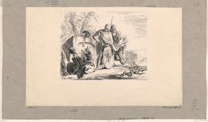 Seated Woman, Young Soldier, and Magus, from the Vari Capricci