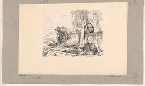 Standing Magus, Seated Soldier, and a Man, from the Vari Capricci by Giovanni Battista Tiepolo