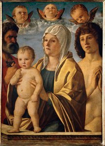 Madonna and Child between Saints Peter and Sebastian by Giovanni Bellini