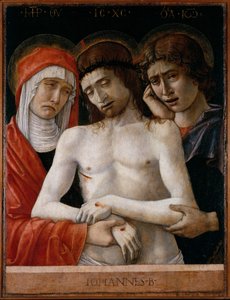 Pietà with Madonna and St. John the Evangelist by Giovanni Bellini