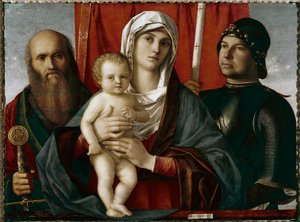 Virgin with Child Between St Paul and St George by Giovanni Bellini