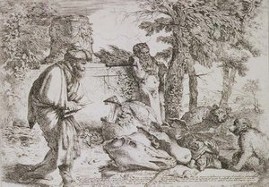 Diogenes Searching for an Honest Man by Giovanni Benedetto Castiglione