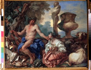 Pastoral Scene. Faun and Shepherdess