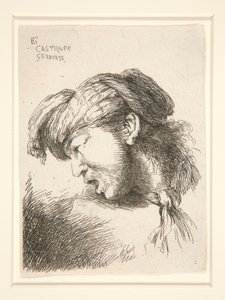 A Man without Beard, Seen in Profile and Turned to Right. His Mouth is Open as if to Cry Out, from the Series Les Petites Tetes