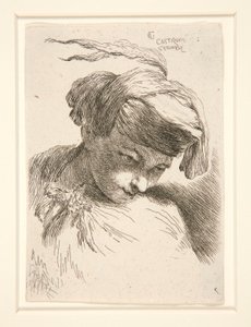 Figure with Their Head Leaning Against Their Shoulder, from the Series Small Studies of Heads
