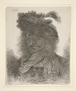 Man Looking Forward with his Face in a Shadow by Giovanni Benedetto Castiglione
