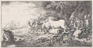 Noah and the animals entering the ark, ca. 1650-55